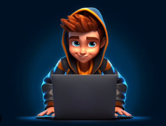 3D developer profile illustration